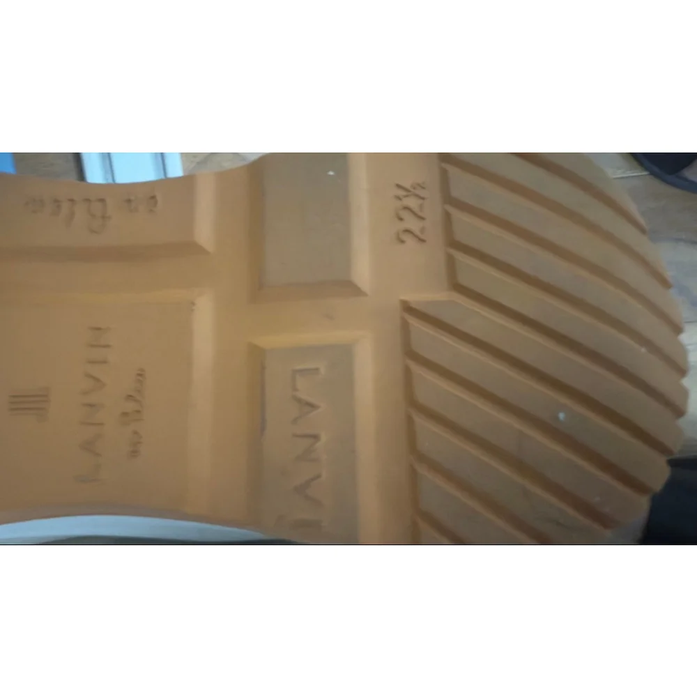 Women's LANVIN en Bleu Beige Silver Slip-On Sneakers US 5.5 - Picture 8 of 8